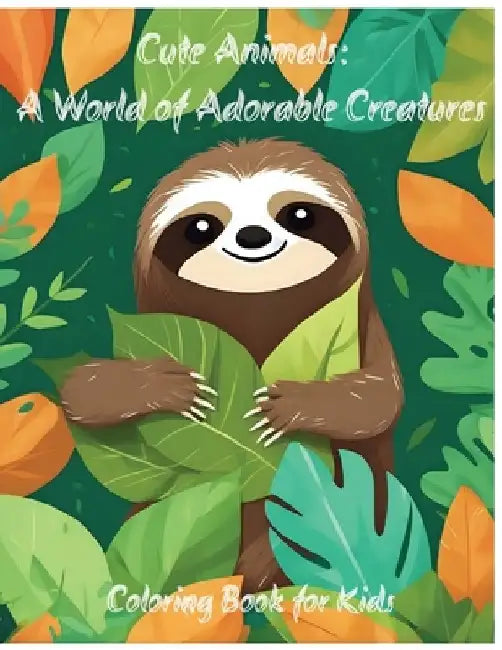 Cute Animals: Fun And Easy Coloring Book in Cute Style With Dog, Cat, Sloth, Koala, Llama, Bear And Many More for Boys Girls Kids Ages 4-8 by Marinho Mindworks
