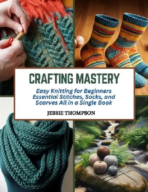 Crafting Mastery: Easy Knitting for Beginners Essential Stitches, Socks, and Scarves All in a Single Book by Jessie Thompson