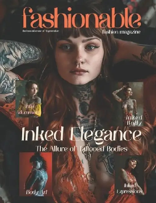 Fashionable Magazine: Inked Elegance - The Allure of Tattooed Bodies.: Fashion Magazine - Fashion models Created by the innovative use of AI technolog by Beshoy Shenouda Mahrous
