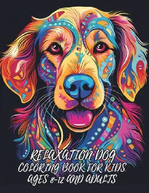 Relaxation Dog Coloring Book for Kids Ages 8-12 and Adults: Explore The Intersection of Luxurious Design by Mykim Publishing