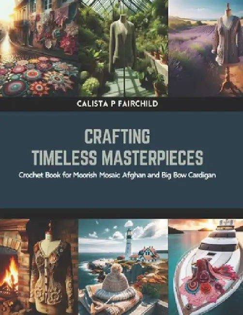 Crafting Timeless Masterpieces: Crochet Book for Moorish Mosaic Afghan and Big Bow Cardigan by Calista P. Fairchild