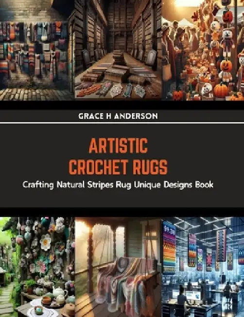 Artistic Crochet Rugs: Crafting Natural Stripes Rug Unique Designs Book by Grace H. Anderson