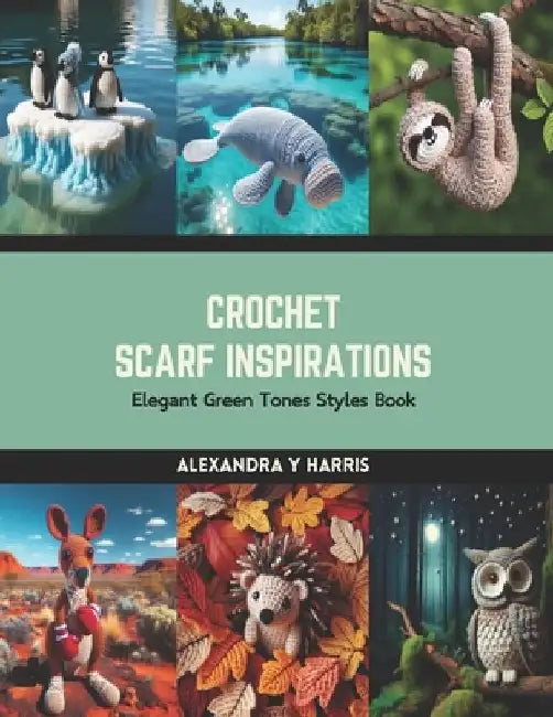 Crochet Scarf Inspirations: Elegant Green Tones Styles Book by Alexandra Y. Harris