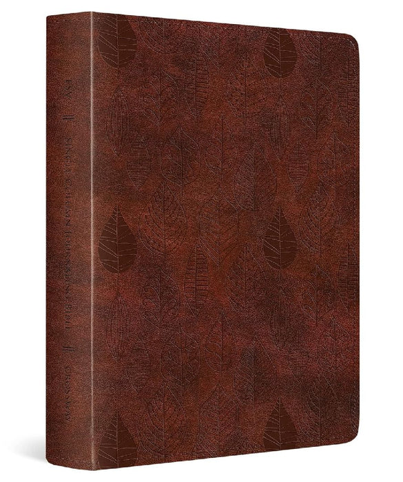 ESV Single Column Journaling Bible (Trutone, Chestnut, Leaves Design) by 