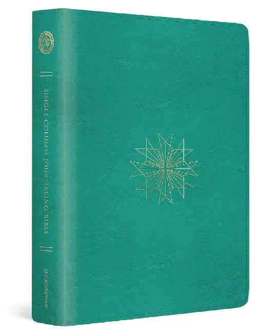 ESV Single Column Journaling Bible (Trutone, Teal, Resplendent Cross Design)