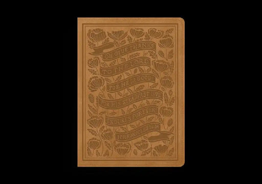 ESV Illuminated(tm) Bible, Art Journaling Edition (Trutone, Nubuck Caramel, 1 Chronicles 16:34 Design) by Dana Tanamachi