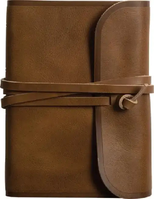 ESV Large Print Compact Bible, Red Letter (Natural Leather, Brown, Flap with Strap) by Esv Bibles