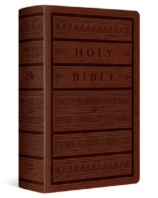 ESV Giant Print Personal Size Bible, Red Letter (Trutone, Brown, Engraved Mantel Design) by Esv Bibles