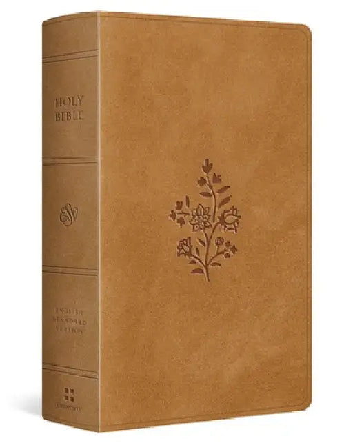 ESV Giant Print Personal Size Bible, Red Letter (Trutone, Nubuck Caramel, Wildflower Design) by Esv Bibles