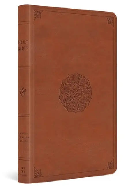 ESV Large Print Thinline Bible (Trutone, English Saddle, Emblem Design) by Esv Bibles