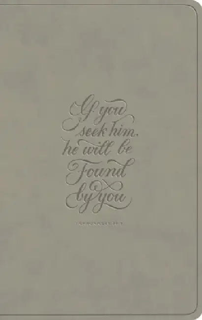 ESV Large Print Value Thinline Bible (Trutone, Stone, 1 Chronicles 28:9 Design) by Esv Bibles