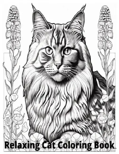 Relaxing Cat Coloring Book: Whiskers & Watercolors: Explore Tranquil Feline Designs in Vivid Hues! by S&m Publishing