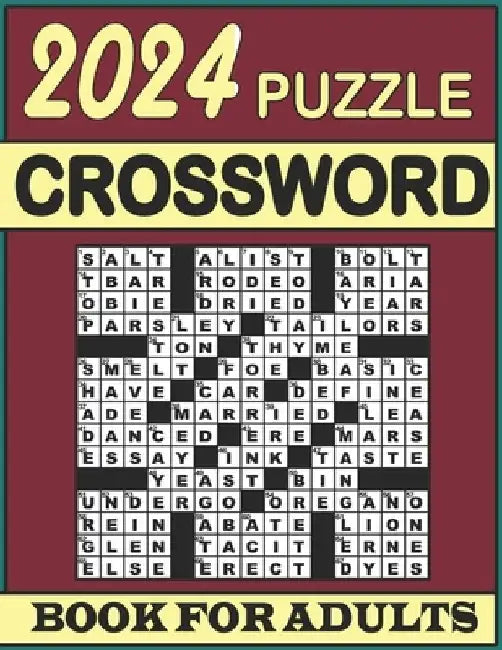 2024 Crossword Puzzle Book For Adults: Large Print,100 Difficult Crossword Puzzles with Solutions for Adults and Seniors Who Enjoy Puzzles by Mark Carr