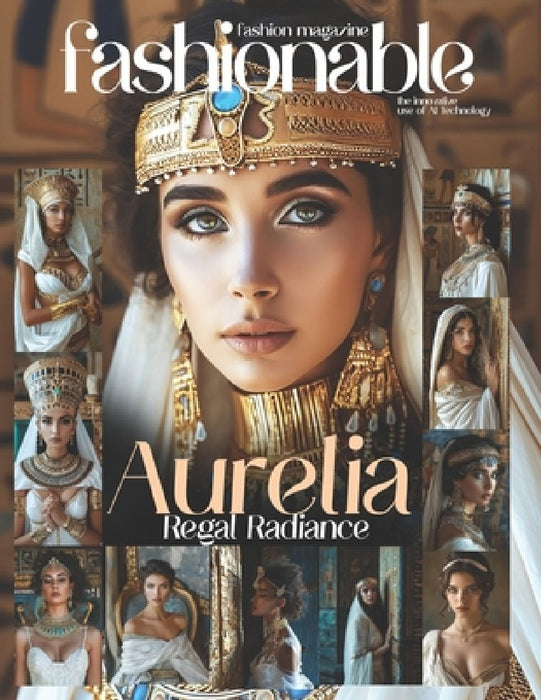 Fashionable Magazine: Aurelia - Regal Radiance - Egyptian Queens Revived in White and Gold Splendor: A Majestic Odyssey through Time Where T by Beshoy Shenouda Mahrous