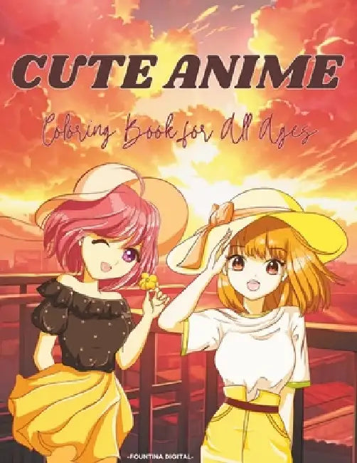 Cute Anime Coloring Book For All Ages: Explore the World of Anime and Manga Coloring Book for Stress Relief by Fountina Digital
