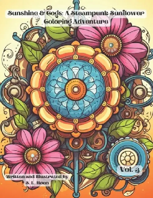 Sunshine & Cogs: A Steampunk Sunflower Coloring Adventure: Volume 3 by S. L. Moon