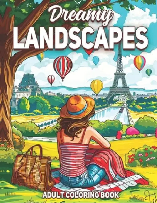 Dreamy Landscapes Adult Coloring Book: A Collection of 50 Illustrations featuring Serene Landscapes for Relaxation & Stress Relief by Hiba Doodles