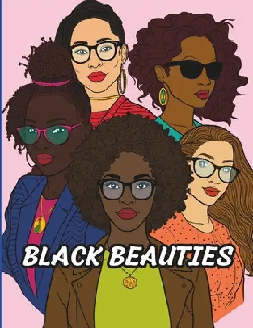 Black Beauties Coloring Book: 50 Pages by Qdix Press