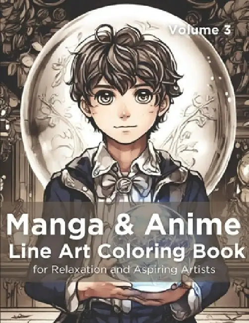 Manga & Anime Line Art Coloring Book, Volume 3: Adult Coloring Book for Relaxation and Aspiring Artists by Theodor Turner