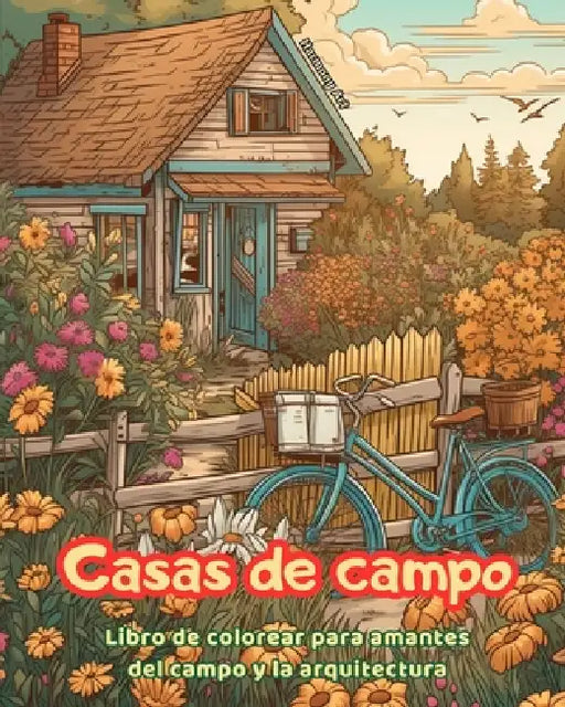 Casas de campo Libro de colorear para amantes del campo y la arquitectura Diseños creativos para relajarse: Casas de ensueño en increíbles paisajes ca by Harmony Art