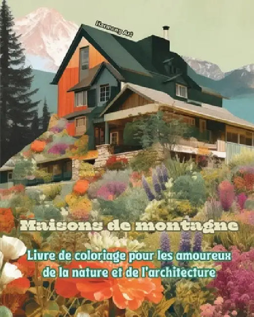 Maisons de montagne Livre de coloriage pour les amoureux de la nature et de l'architecture Designs créatifs: Maisons de rêve dans des paysages de mont by Harmony Art
