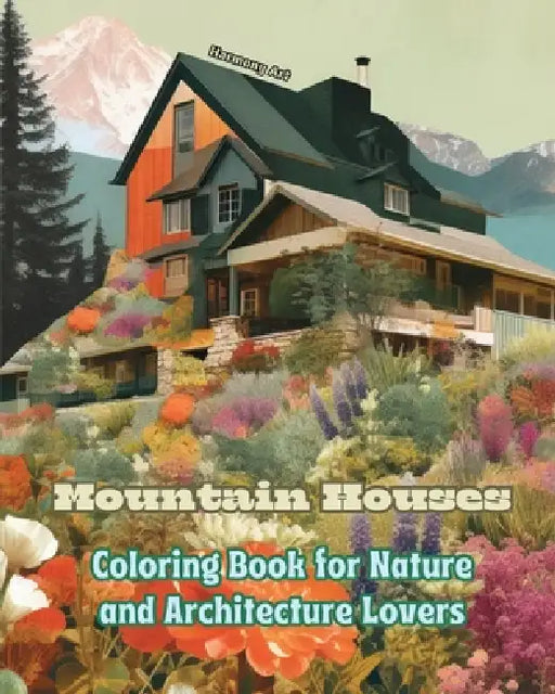Mountain Houses Coloring Book for Nature and Architecture Lovers Amazing Designs for Total Relaxation: Dream Homes in Breathtaking Mountain Scenery to by Harmony Art