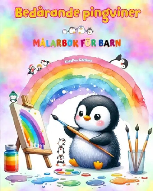 Bedårande pingviner - Målarbok för barn - Kreativa och roliga scener med skrattande pingviner: Charmiga teckningar som uppmuntrar till kreativitet och by Kidsfun Editions