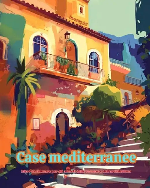 Case mediterranee Libro da colorare per gli amanti delle vacanze e dell'architettura Disegni creativi per il relax: Edifici da sogno nel paradiso medi by Harmony Art
