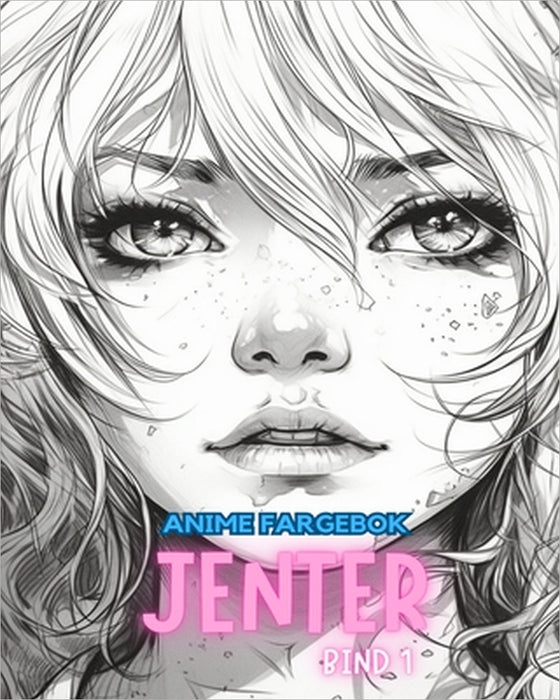 Anime fargebok JENTER VOLUM 1: Manga Art & Anime by Adult Coloring Books