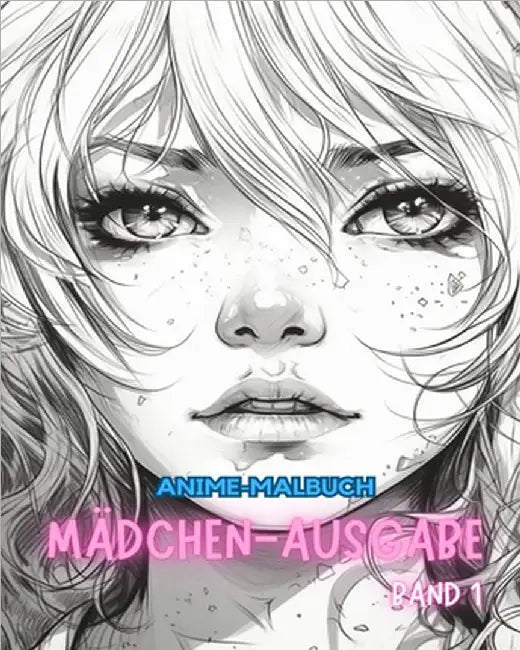 Anime-Malbuch MÄDCHEN-AUSGABE Band 1: Manga-Kunst- und Anime-Enthusiasten Stressabbau für Erwachsene zum Ausmalen by Books, Adult Coloring