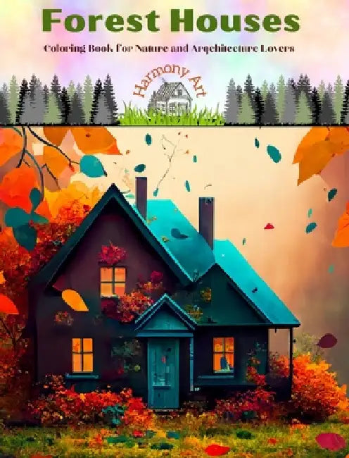 Forest Houses Coloring Book for Nature and Arqchitecture Lovers Amazing Designs for Total Relaxation: Unique Buildings Embedded in Beautiful Woods by Harmony Art