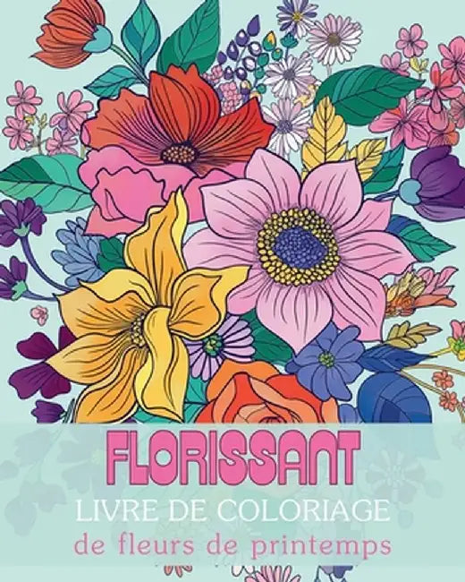 Florissant - Livre de coloriage de fleurs de printemps: Un voyage de réflexion et d'expression de soi à travers l'art-thérapie by Polly Wath