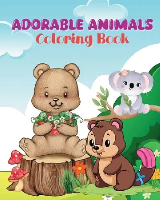 Adorable Animals Coloring Book: Light and wonderful pages by Sara McMihaela