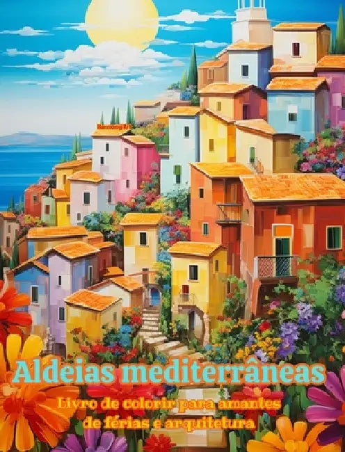 Aldeias mediterrâneas Livro de colorir para amantes de férias e arquitetura Designs criativos para relaxamento: Vilarejos dos sonhos no paraíso medite by Harmony Art