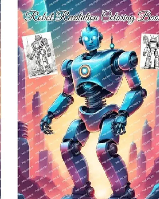 Robot Revolution Coloring Book: 26 Robotic Characters to Color for Kids, Girls, Boys, Adults, Teens, Men, Women by Thy Nguyen