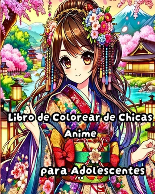 Libro de colorear de chicas anime para adolescentes: Ilustraciones de moda manga moderna y hermosa para adolescentes, chicas adultos by Sophia Caleb