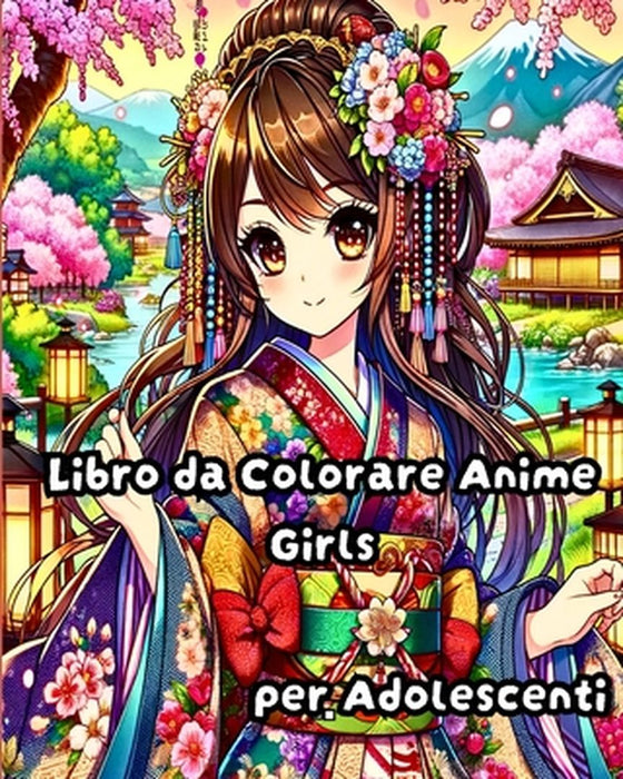 Libro da Colorare Anime Girls per Adolescenti: Illustrazioni di moda Manga trendy e bellissime per adolescenti, ragazze by Sophia Caleb