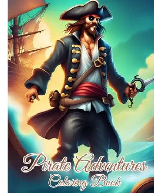 Pirate Adventures Coloring Book For Kids: Gold Chests, Skulls, Pirates Ship, Treasure Island Scenes Coloring Pages by Thy Nguyen