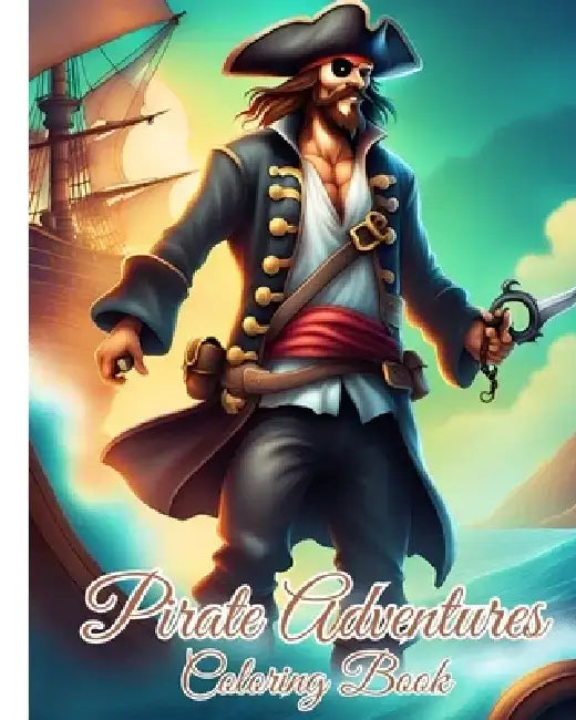Pirate Adventures Coloring Book For Kids: Gold Chests, Skulls, Pirates Ship, Treasure Island Scenes Coloring Pages by Thy Nguyen