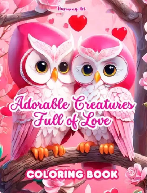 Adorable Creatures Full of Love Coloring Book Source of infinite creativity Perfect Valentine's Day gift: Unique collection of enchanting animals and by Harmony Art