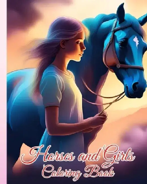 Horses and Girls Coloring Book: 26+ Captivating Pages for Kids with a Passion for Equids, Horse Illustrations by Thy Nguyen