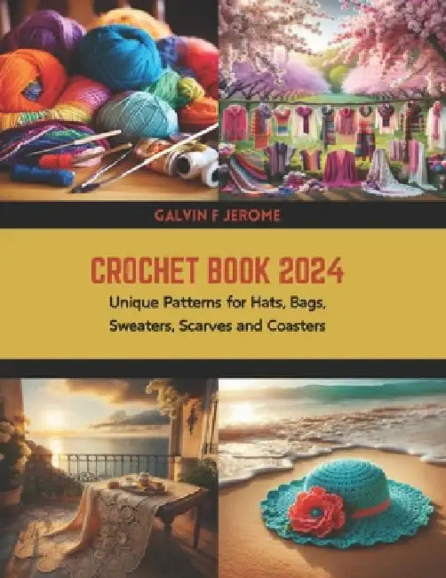 Crochet Book 2024: Unique Patterns for Hats, Bags, Sweaters, Scarves and Coasters by Galvin F. Jerome