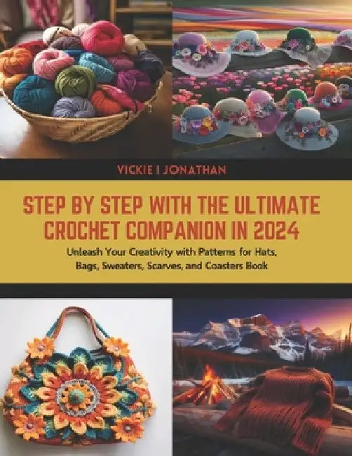 Step by Step with The Ultimate Crochet Companion in 2024: Unleash Your Creativity with Patterns for Hats, Bags, Sweaters, Scarves, and Coasters Book by Vickie I. Jonathan