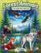 Forest Animals Coloring Book: A 126 Page Journey with Delightful Animals - Relaxing Coloring Book for Adults by Creativisions