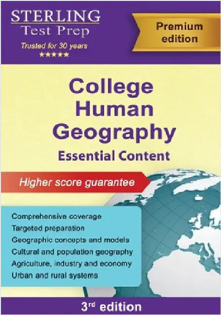 College Human Geography: Essential Content by Test Prep, Sterling