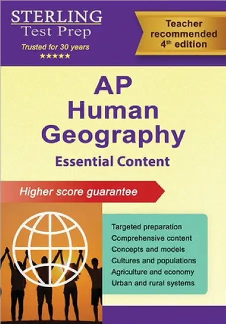 AP Human Geography: Essential Content for Advanced Placement Exam by Sterling Test Prep
