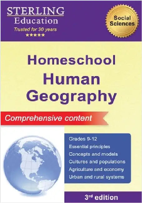 Homeschool Human Geography: Comprehensive Content by Sterling Education