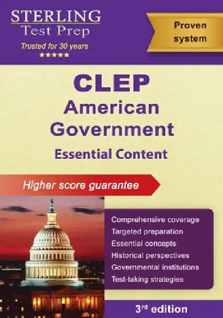 CLEP American Government: Essential Content by Sterling Test Prep
