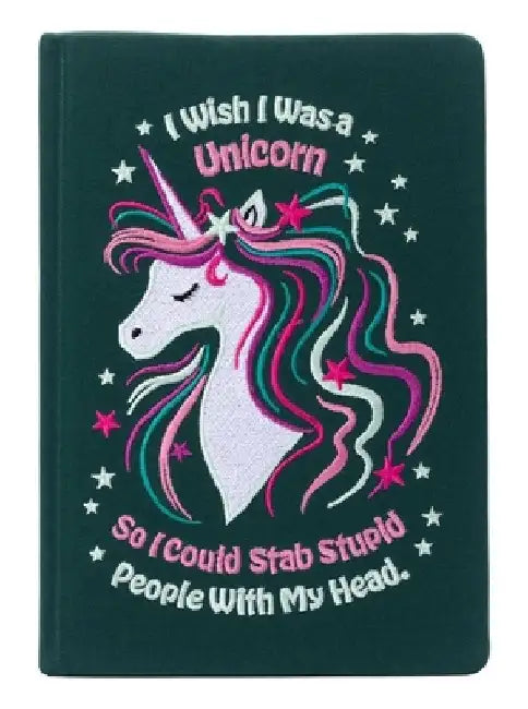 I Wish I Was a Unicorn Embroidered Journal by Insights