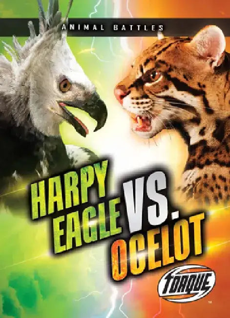 Harpy Eagle vs. Ocelot by Nathan Sommer